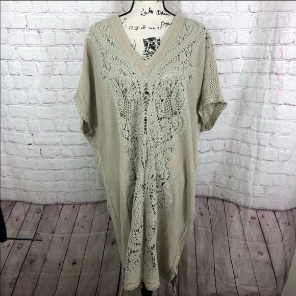 Anthro Knitted & Knotted Crochet Lace Kaftan - Picture 3 of 7